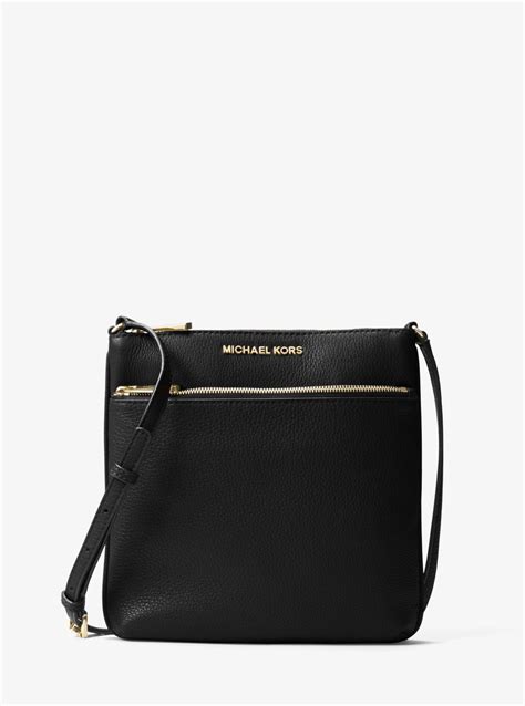 michael kors ns riley|Riley Small Pebbled Leather Messenger Bag .